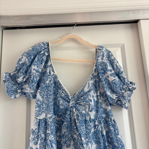 NWT Simply Southern Women’s Sweetheart Babydoll Puff Sleeve Mini Dress XL - Picture 6 of 13